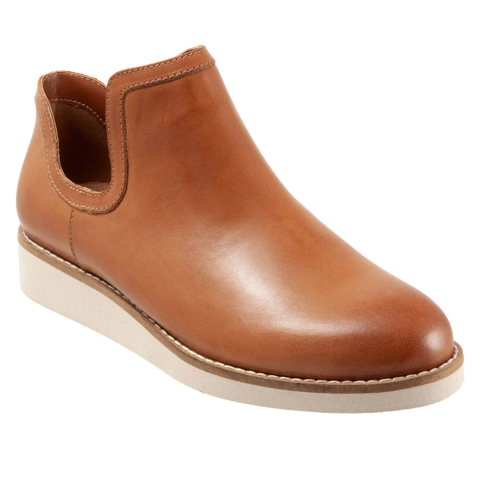 Softwalk Woodbury S2260-215 Womens Brown Leather Ankle & Booties Boots Warm Interior Comfort Fit