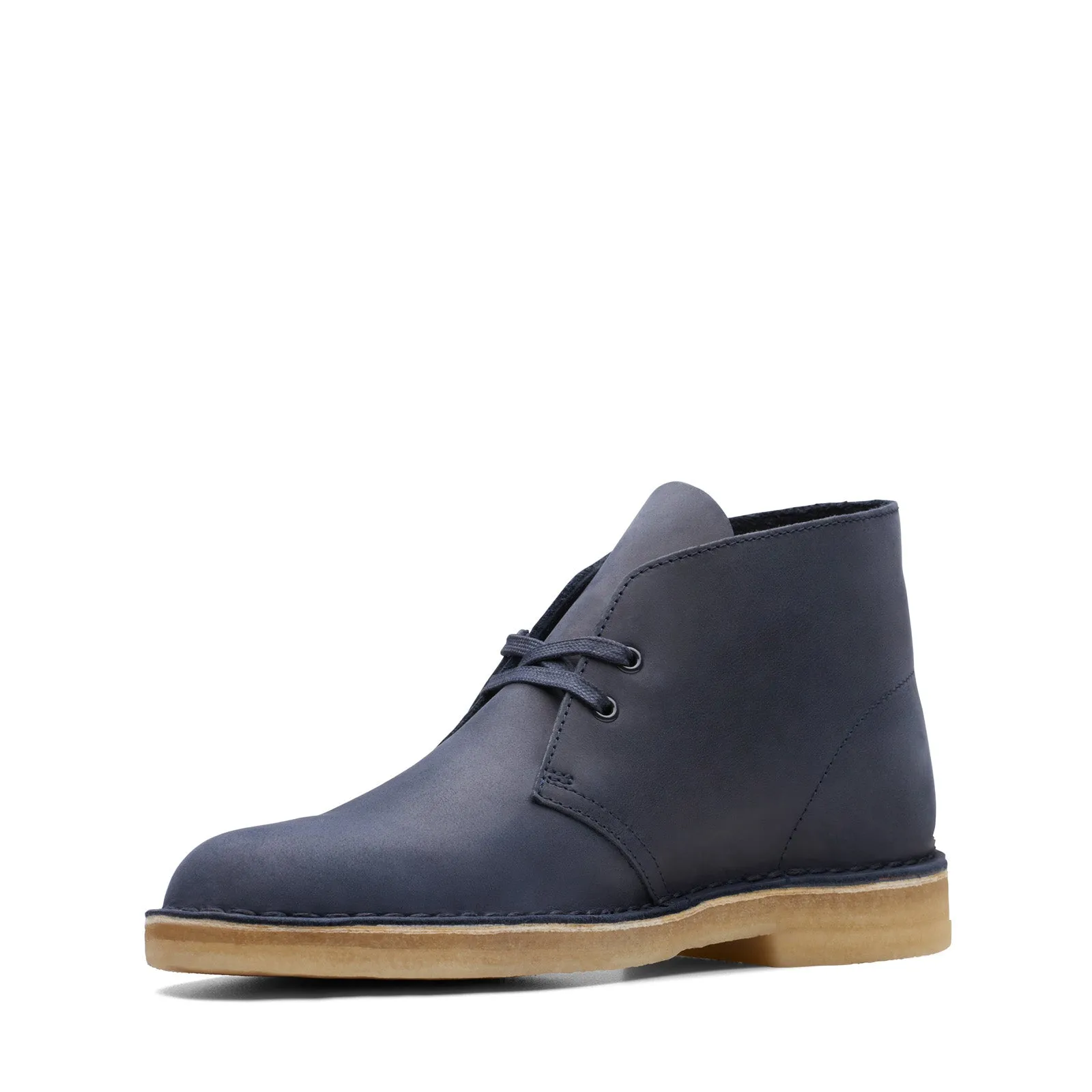 Clarks Desert Boot 26174058 Mens Blue Leather Lace Up Ankle Boots High-Performance Footwear Casual Walk