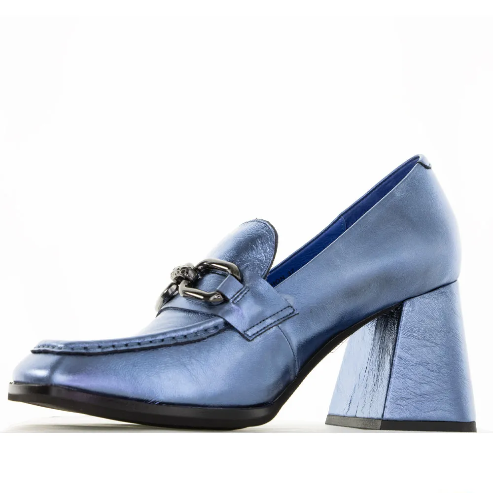 TAMARA LONDON BENATHON BLUE METALLIC zipper line