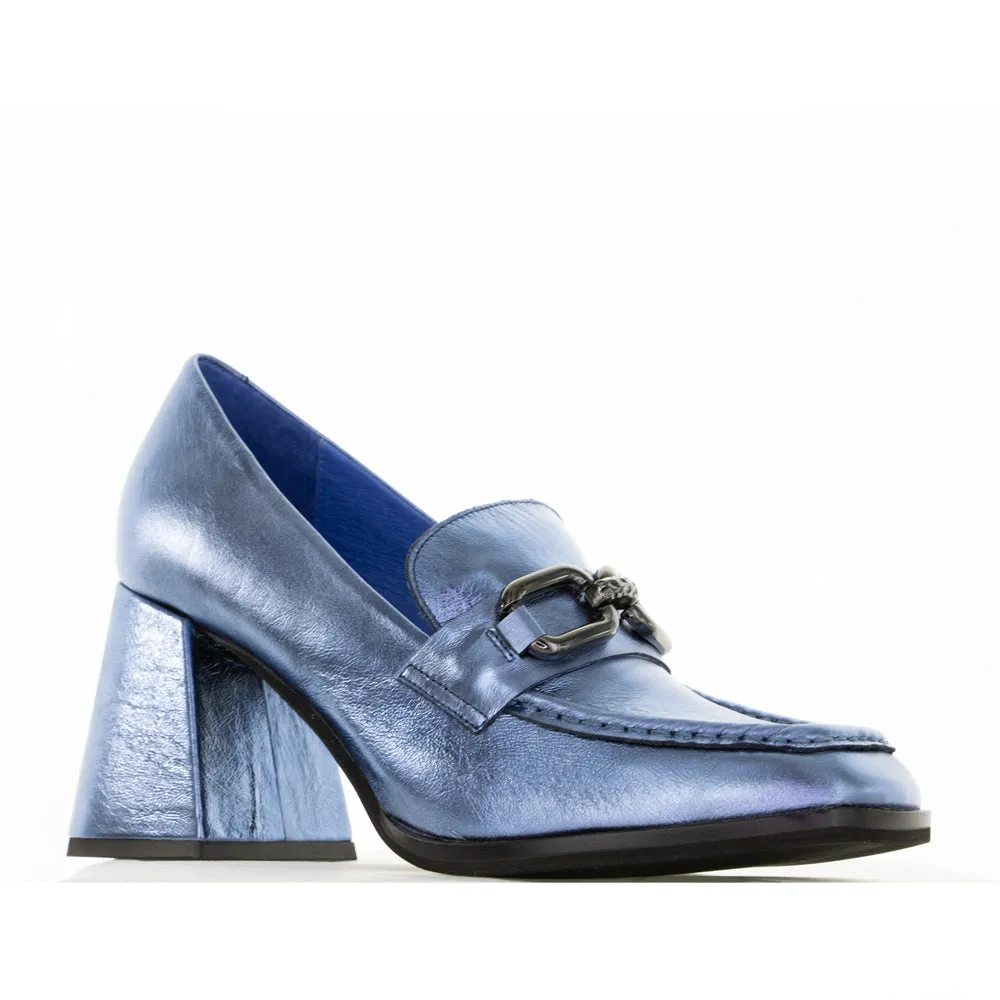 Streamlined silhouette TAMARA LONDON BENATHON BLUE METALLIC