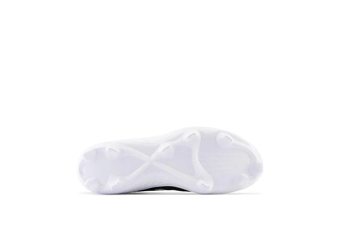 Outsole Traction Slim wear New Balance Men's Fresh Foam 3000 V6 Molded Baseball Cleats - Black with White - PL3000K6