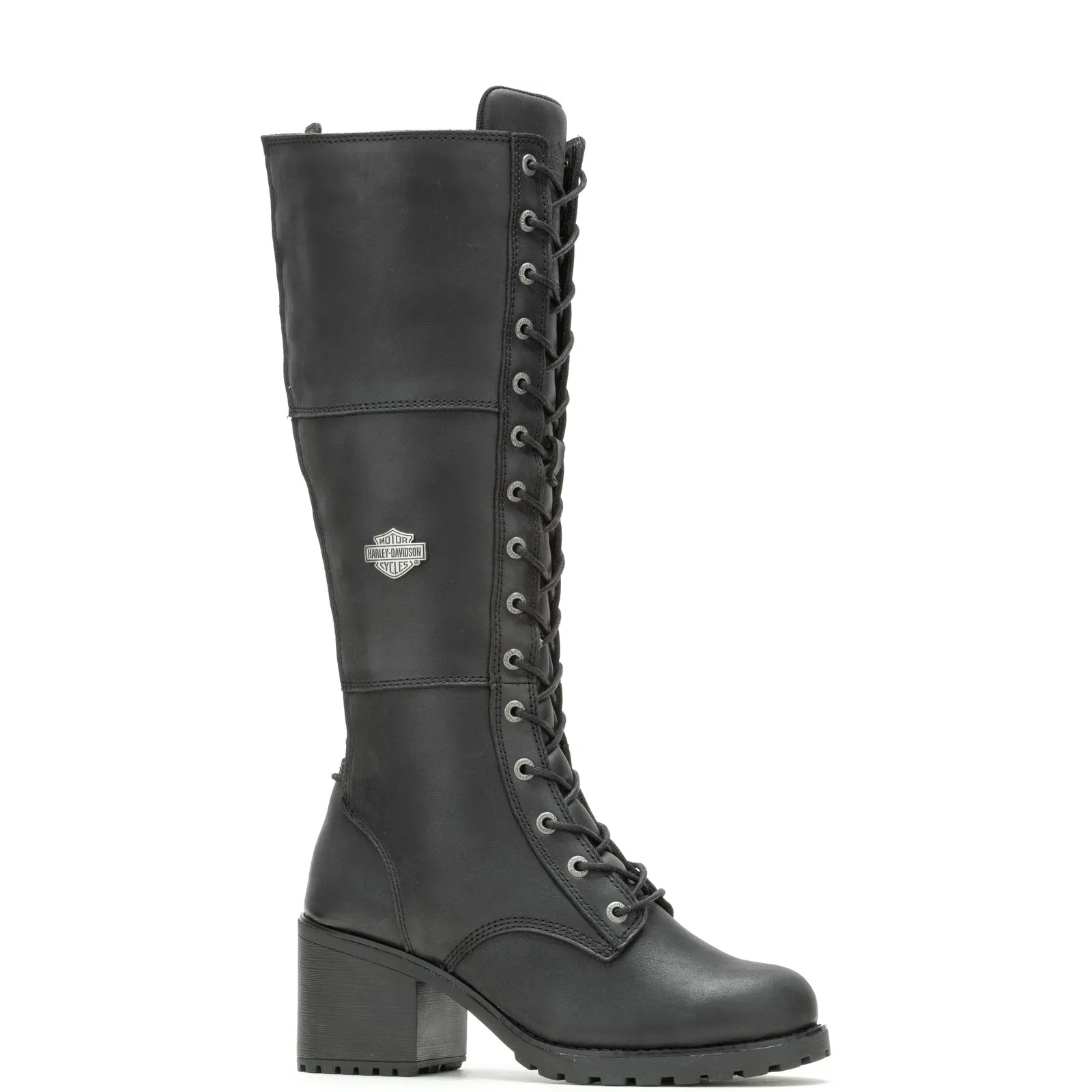 Harley-Davidson Aldona 14" Lace D87270 Womens Black Leather Motorcycle Boots multi-use All weather