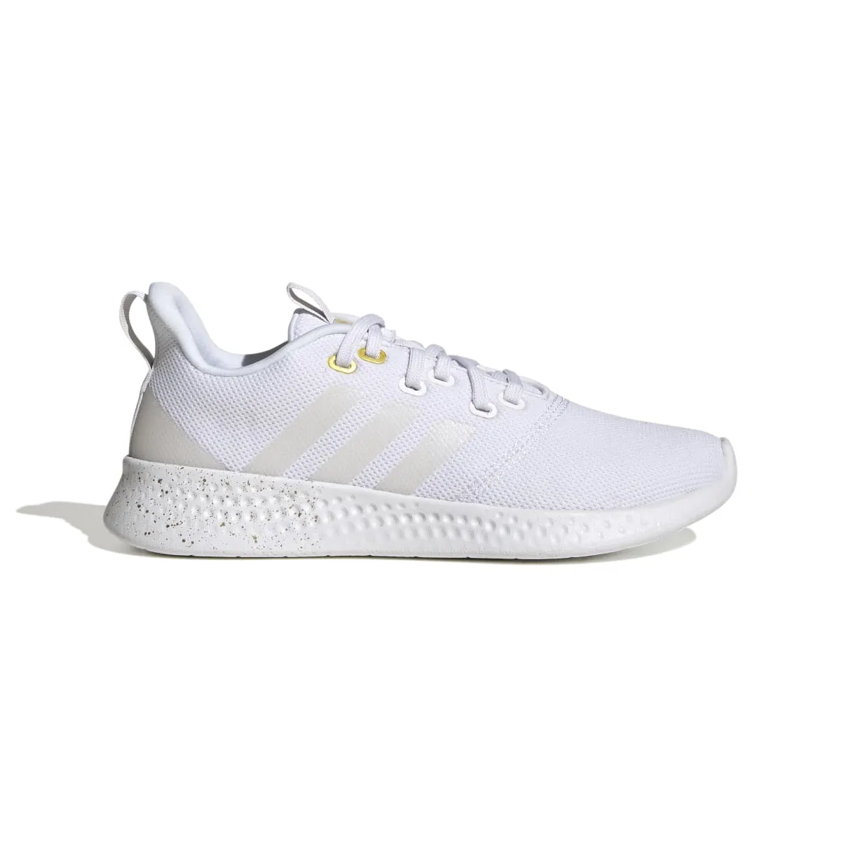 ADIDAS GV8926 PUREMOTION WMN'S (Medium) White/White/Yellow Textile Running Shoes party - themed running option Beginner