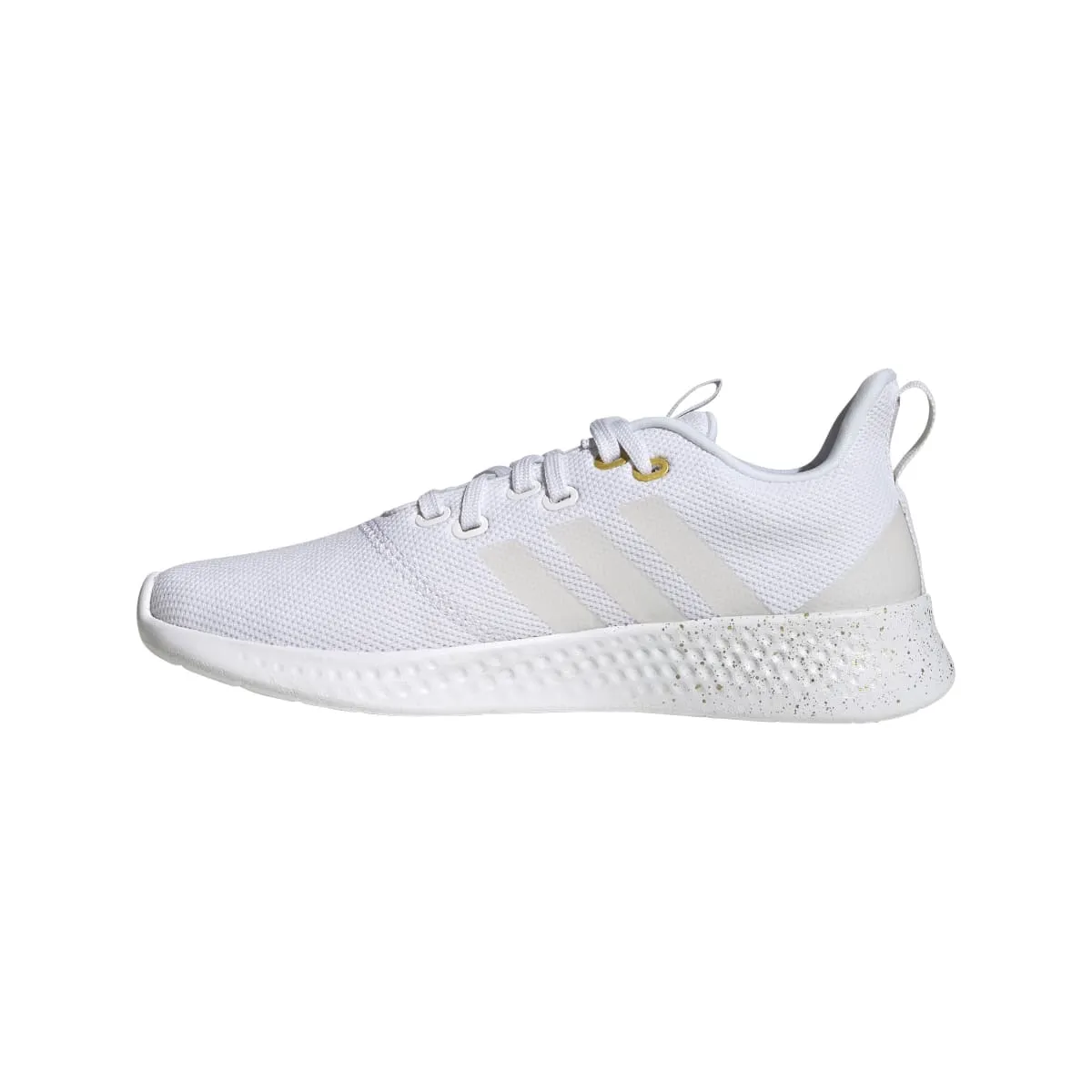ADIDAS GV8926 PUREMOTION WMN'S (Medium) White/White/Yellow Textile Running Shoes ergonomic - feature shoes Foot Support