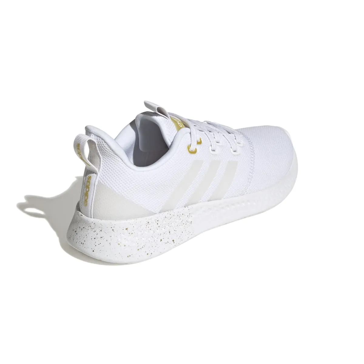 ADIDAS GV8926 PUREMOTION WMN'S (Medium) White/White/Yellow Textile Running Shoes Noon