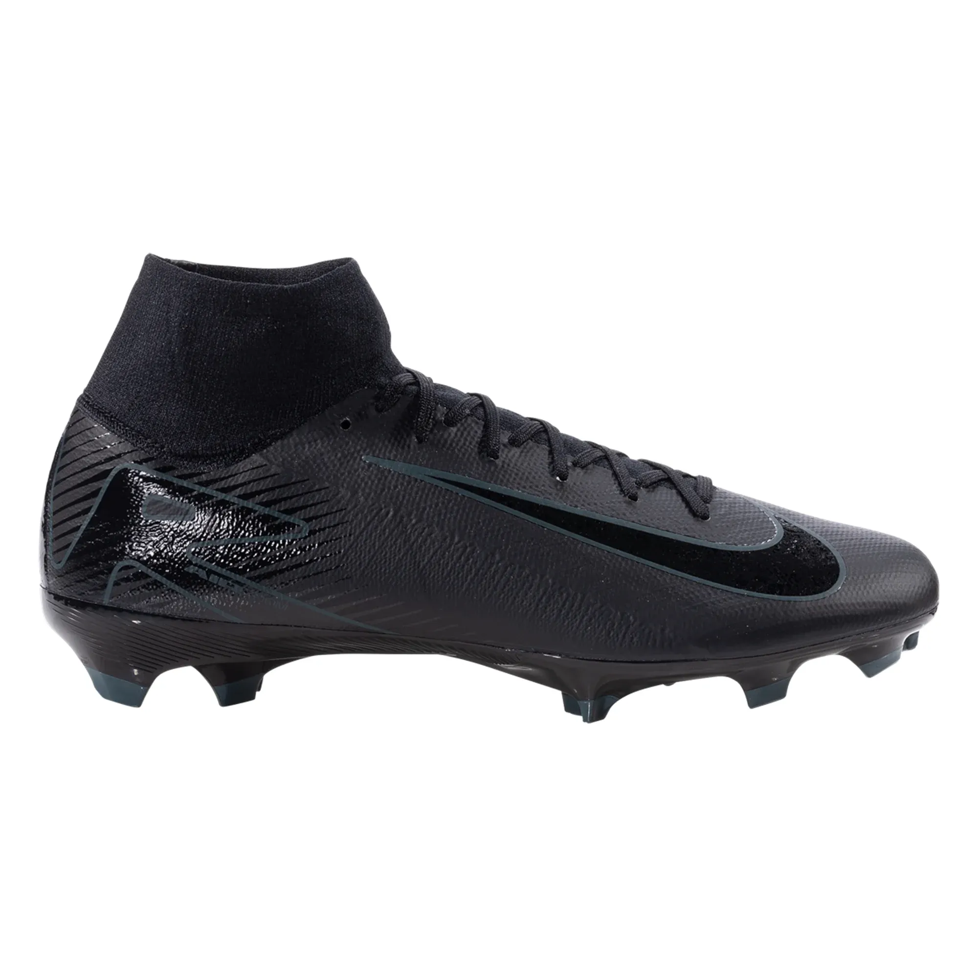 Nike Zoom Superfly 10 Pro FG Soccer Cleats (Black/Deep Jungle) Turf Focus