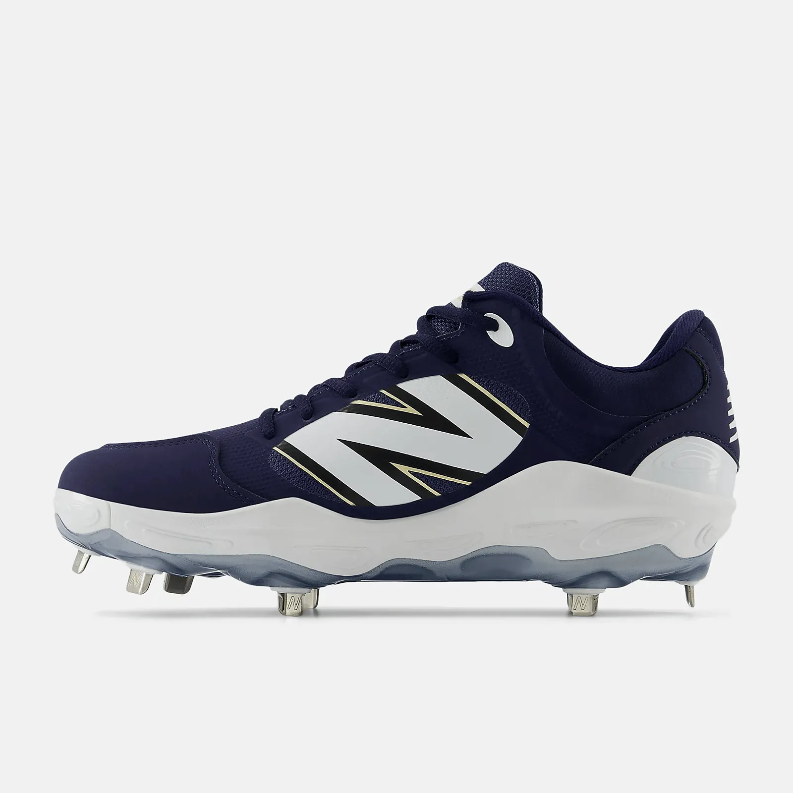 New Balance Men's Fresh Foam X 3000 v7 Metal Baseball Cleats - Navy - L3000TN7 Bold Detail All-around durability