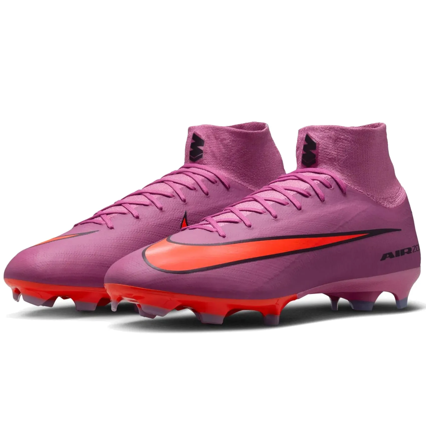Nike Zoom Superfly 10 Pro Firm Ground Soccer Cleats (Magic Flamingo/Black/Total Crimson) Foot Comfort Smooth Touch