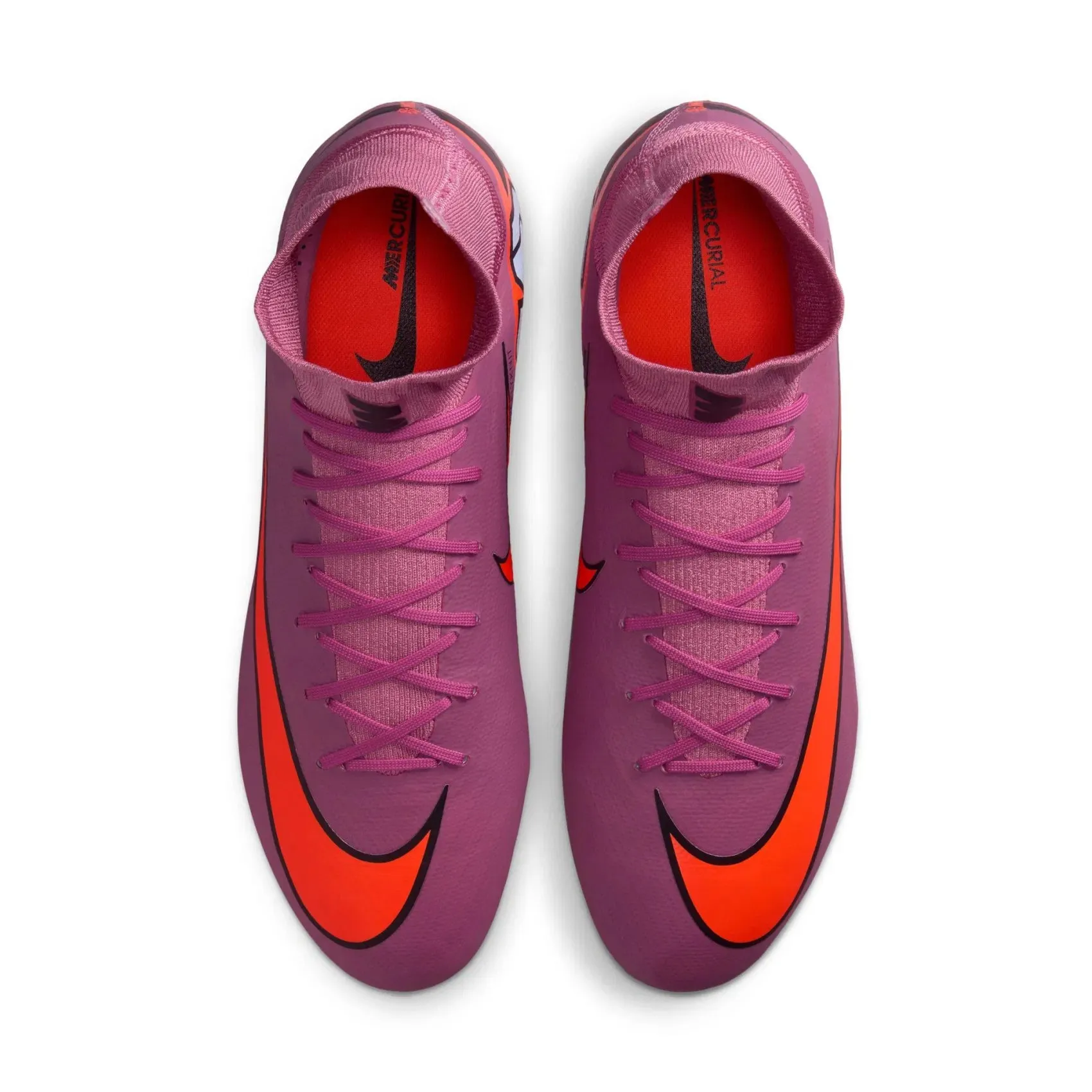 Nike Zoom Superfly 10 Pro Firm Ground Soccer Cleats (Magic Flamingo/Black/Total Crimson) Reinforced heel