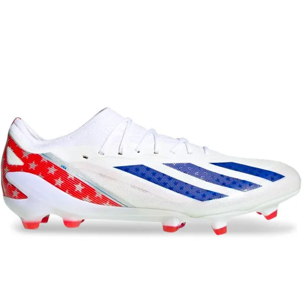 adidas Crazyfast USA.1 FG Soccer Cleats (White/Power Blue) All Season