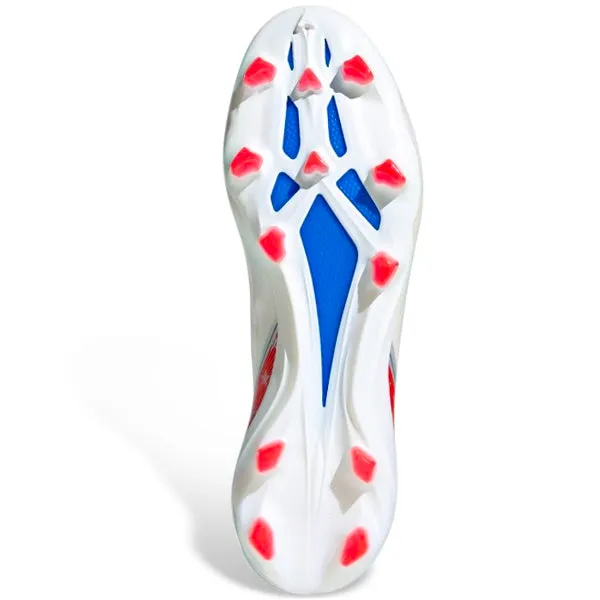 adidas Crazyfast USA.1 FG Soccer Cleats (White/Power Blue) Solo Play Dry Pitch