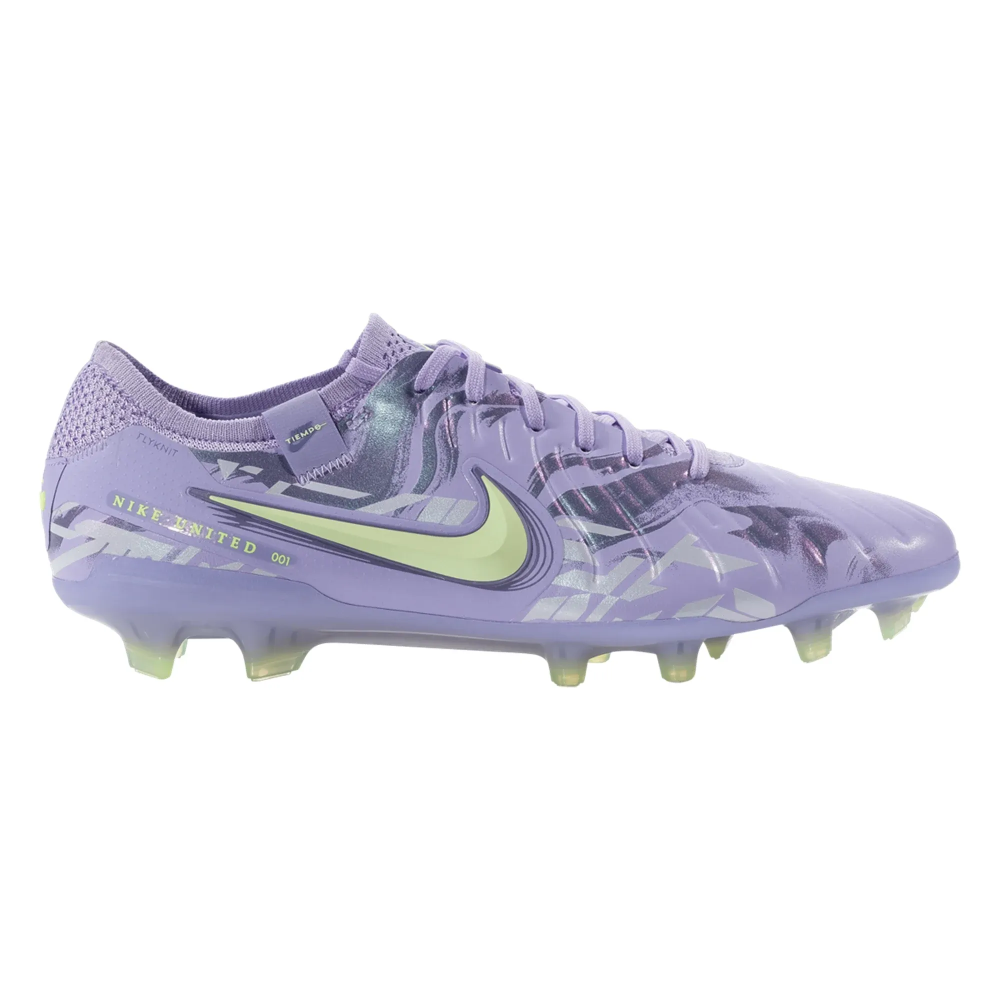 Nike United Legend 10 Elite FG Soccer Cleats (Purple Agate/Barely Volt) Multi Ground