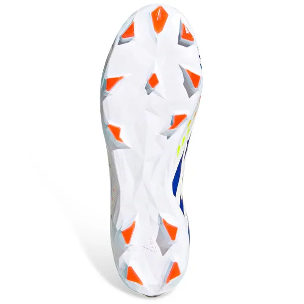 adidas Predator Edge.2 Firm Ground Soccer Cleats (White/Multi) Team Captain Quick Fit