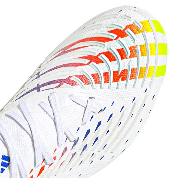 Easy Clean Roll-Over adidas Predator Edge.2 Firm Ground Soccer Cleats (White/Multi)