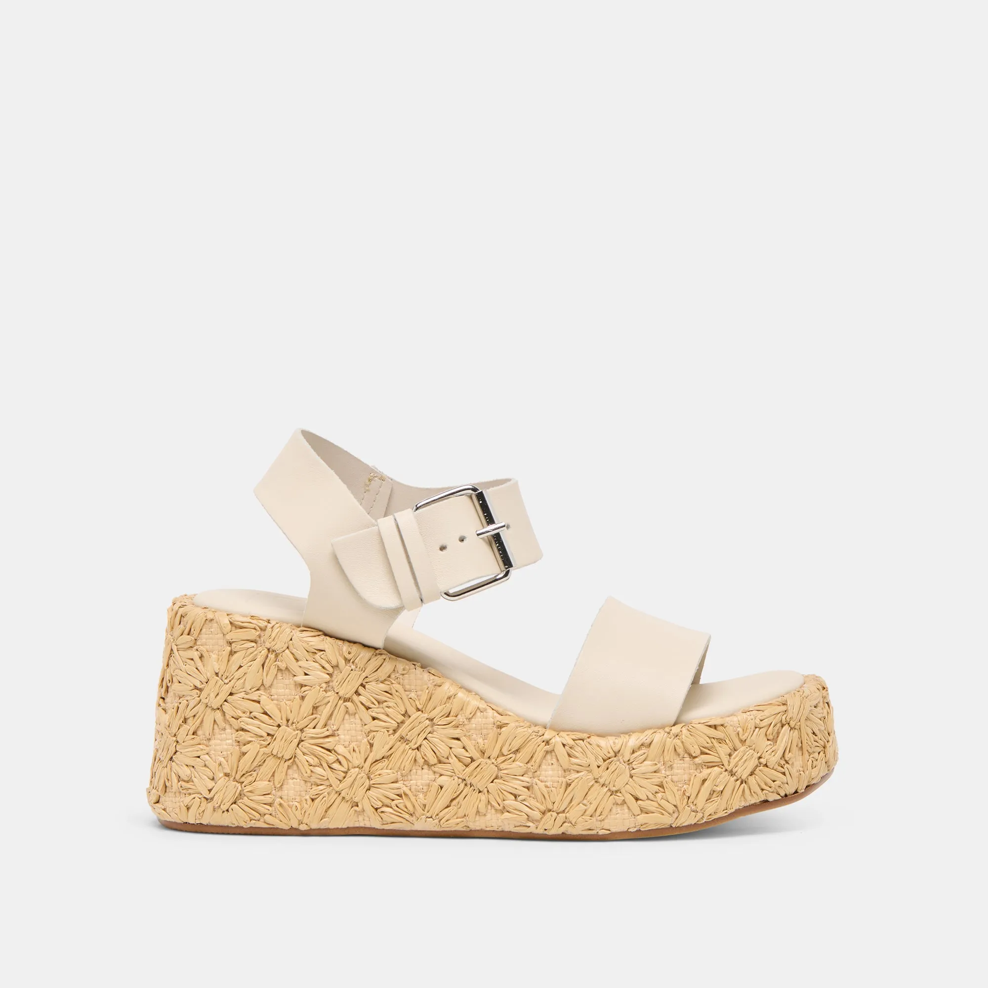 AURI WEDGES BONE LEATHER Open Steps