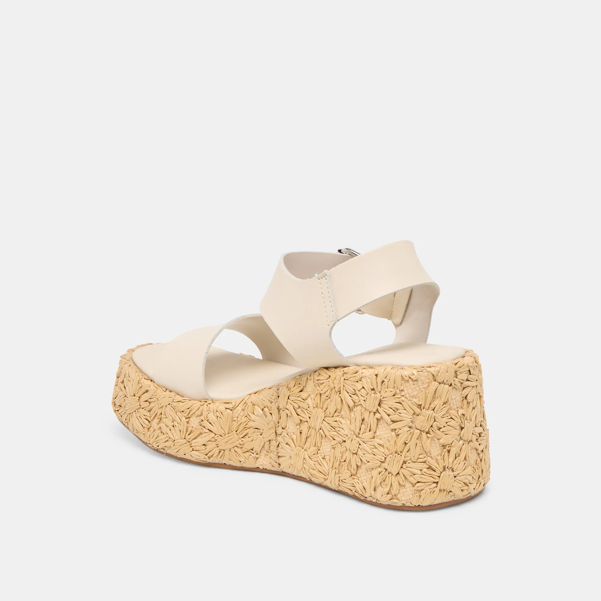 Boho Mood AURI WEDGES BONE LEATHER