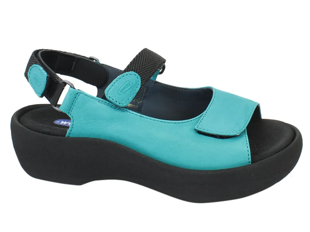 Stylish Walking Shoes Wolky Sandals Jewel Turquoise