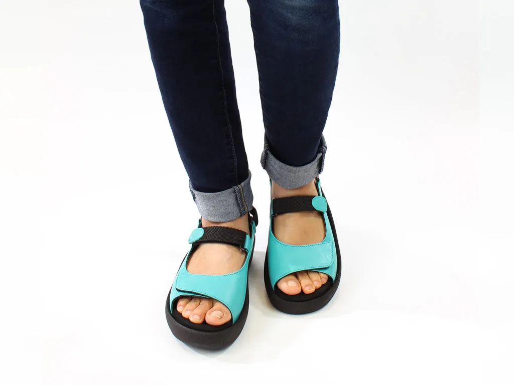 Wolky Sandals Jewel Turquoise Soft Cushioned Footwear