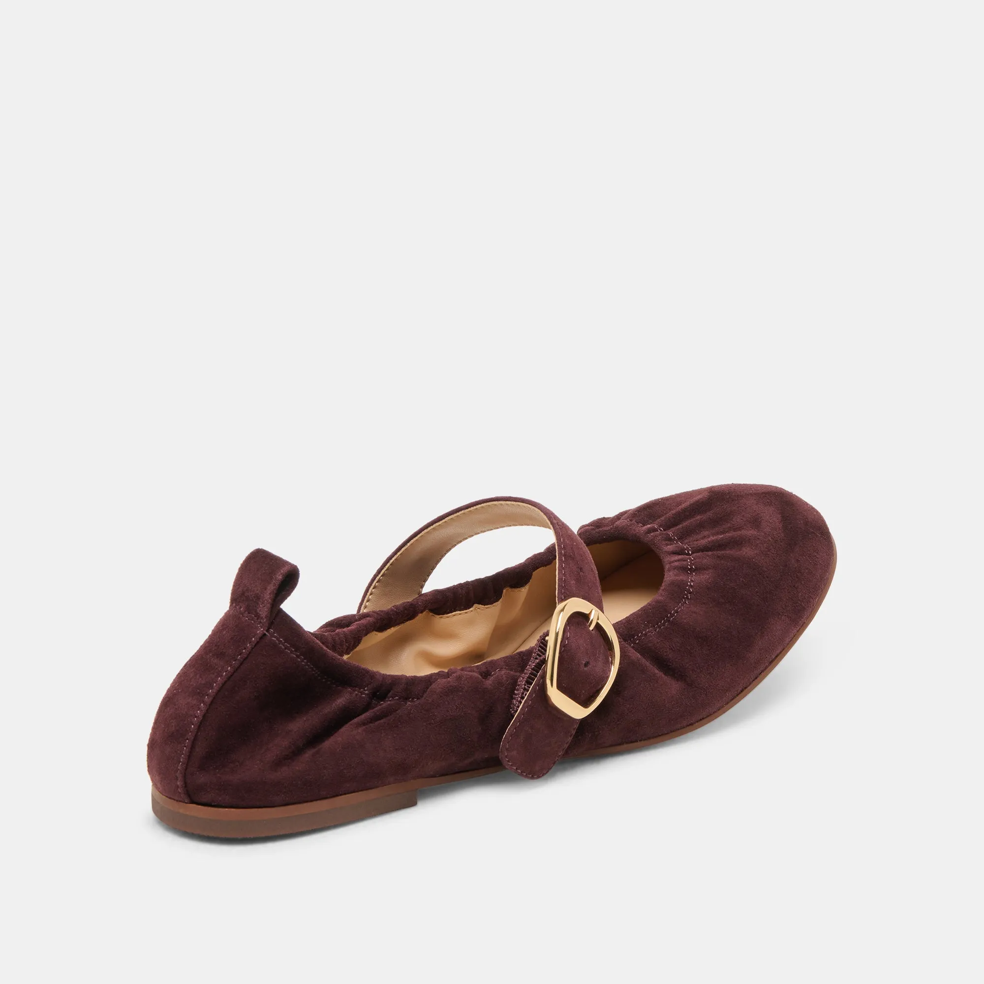 TPU sole CAELY BALLET FLATS MULBERRY SUEDE