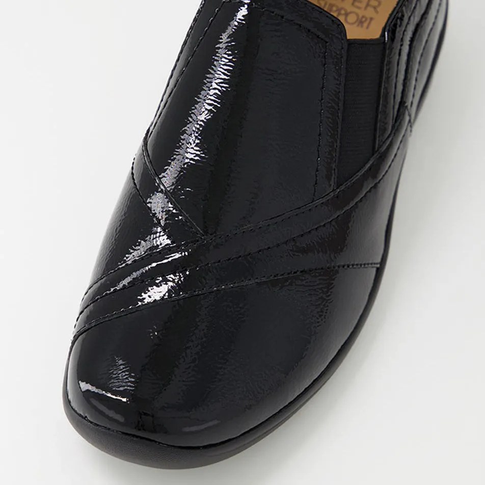 ZIERA JAVA BLACK PATENT Relax Slip On