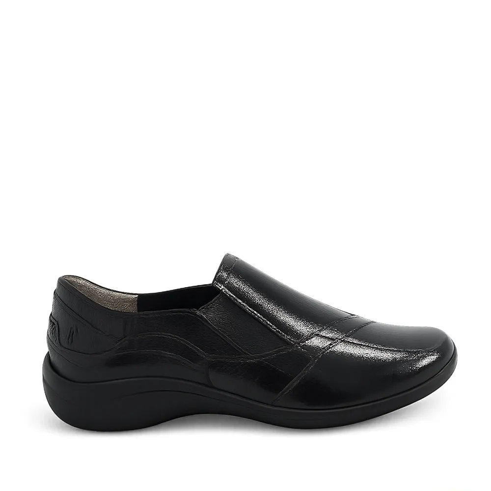 ZIERA JAVA BLACK PATENT Low Key Comfort Slip On Movement