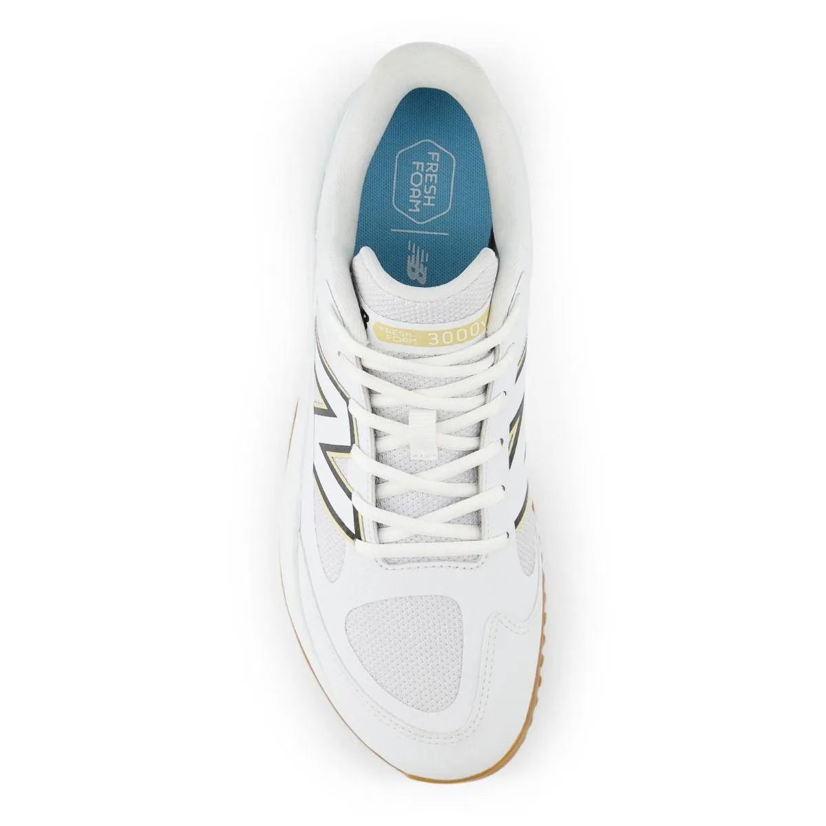Fashion Appeal New Balance Men's Fresh Foam 3000 v7 Turf Baseball Shoes - White/Gum - T3000TW7