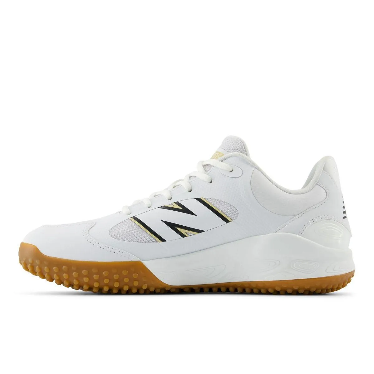 Jump High New Balance Men's Fresh Foam 3000 v7 Turf Baseball Shoes - White/Gum - T3000TW7