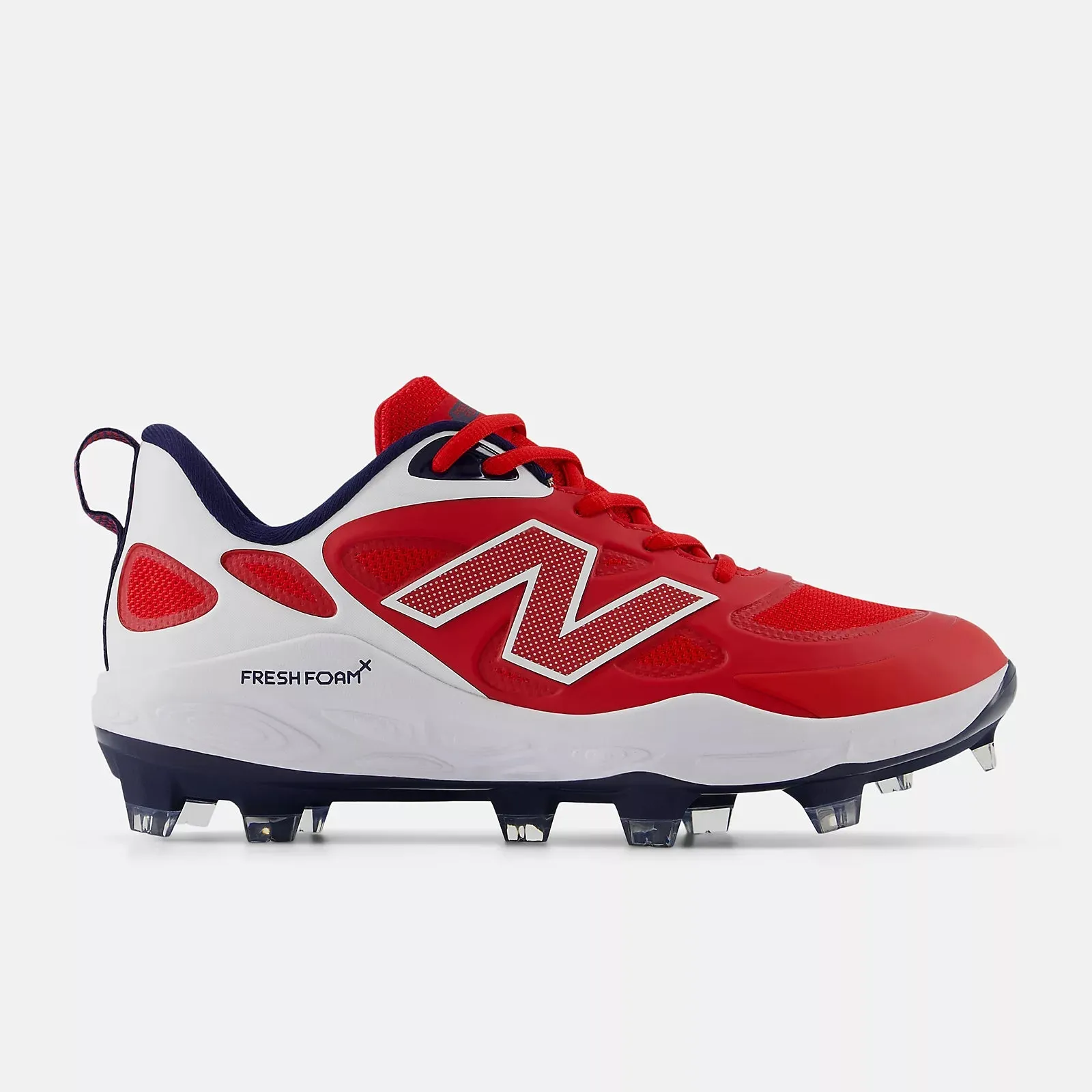Breathable fabric New Balance Women's Fresh Foam X Velo v4 Molded Softball Cleats - Red/White SPVELOU4