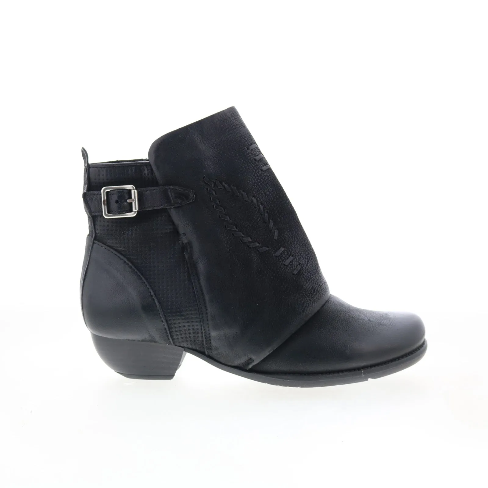 Miz Mooz Mimic 500215-102-6002 Womens Black Leather Ankle & Booties Boots Neutral design