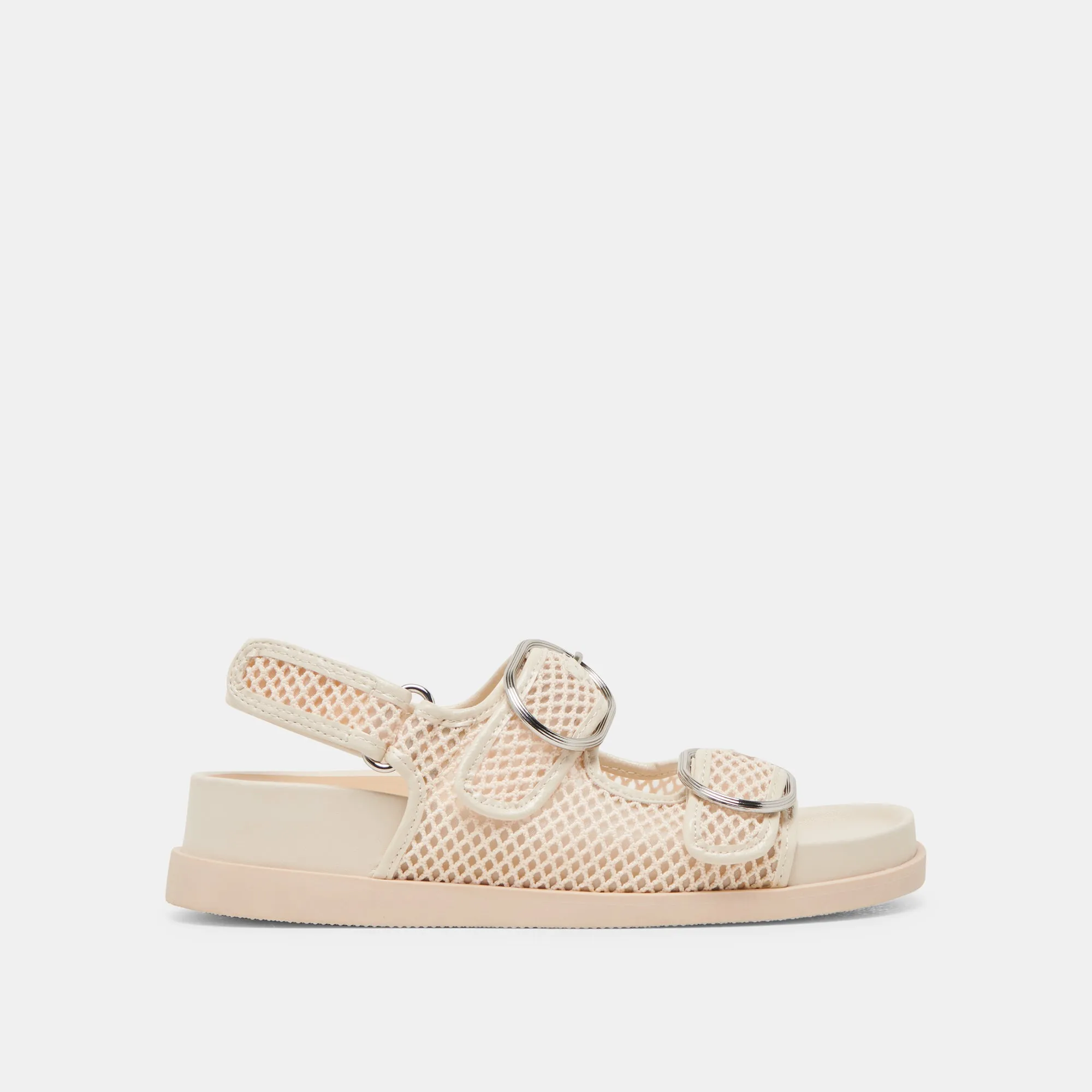 STARLA MESH SANDALS CREME WOVEN MESH Multi Shade Chic Simplicity