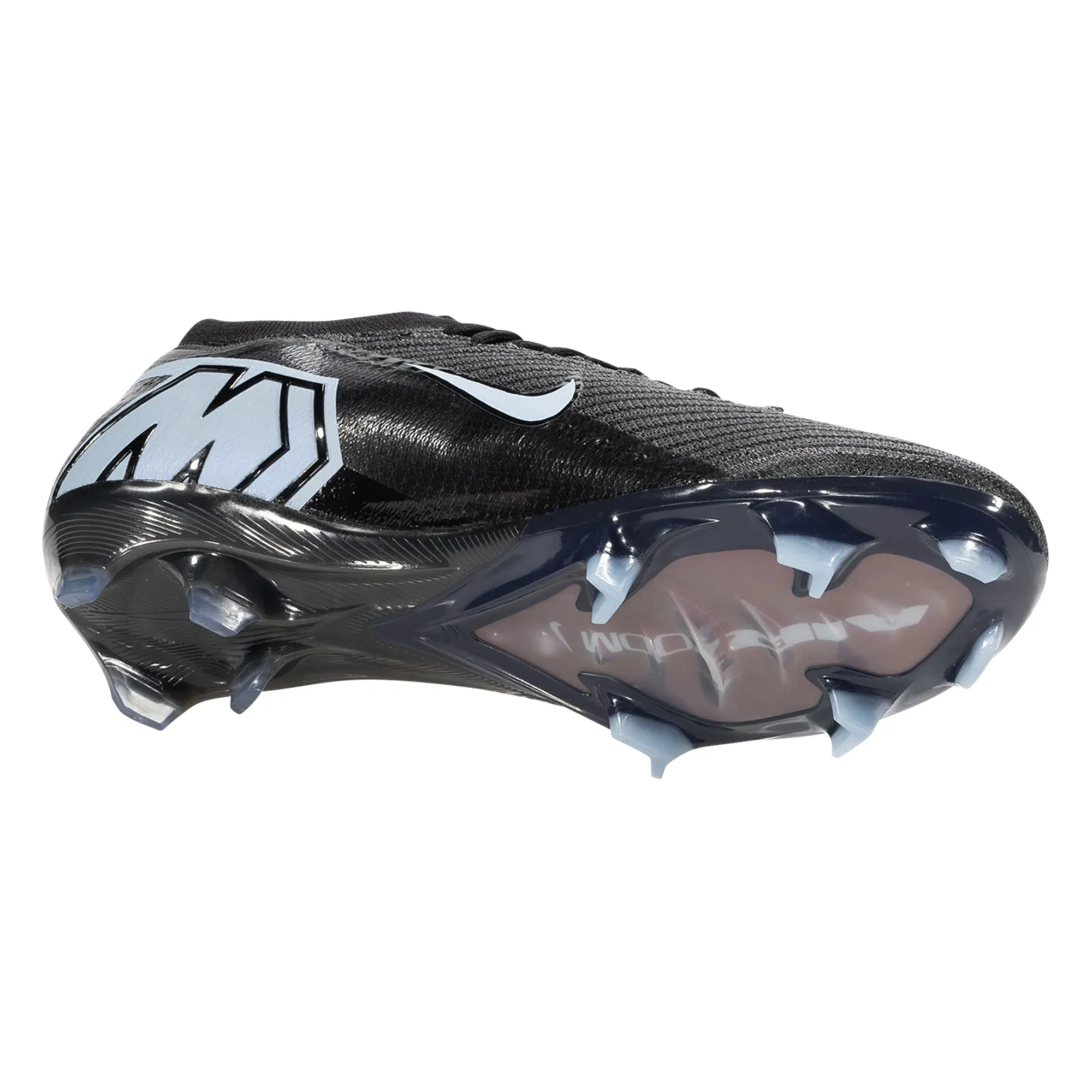 Nike Zoom Mercurial Vapor 16 Elite Firm Ground Soccer Cleats (Black/Ice Blue) Ball Feel School Training