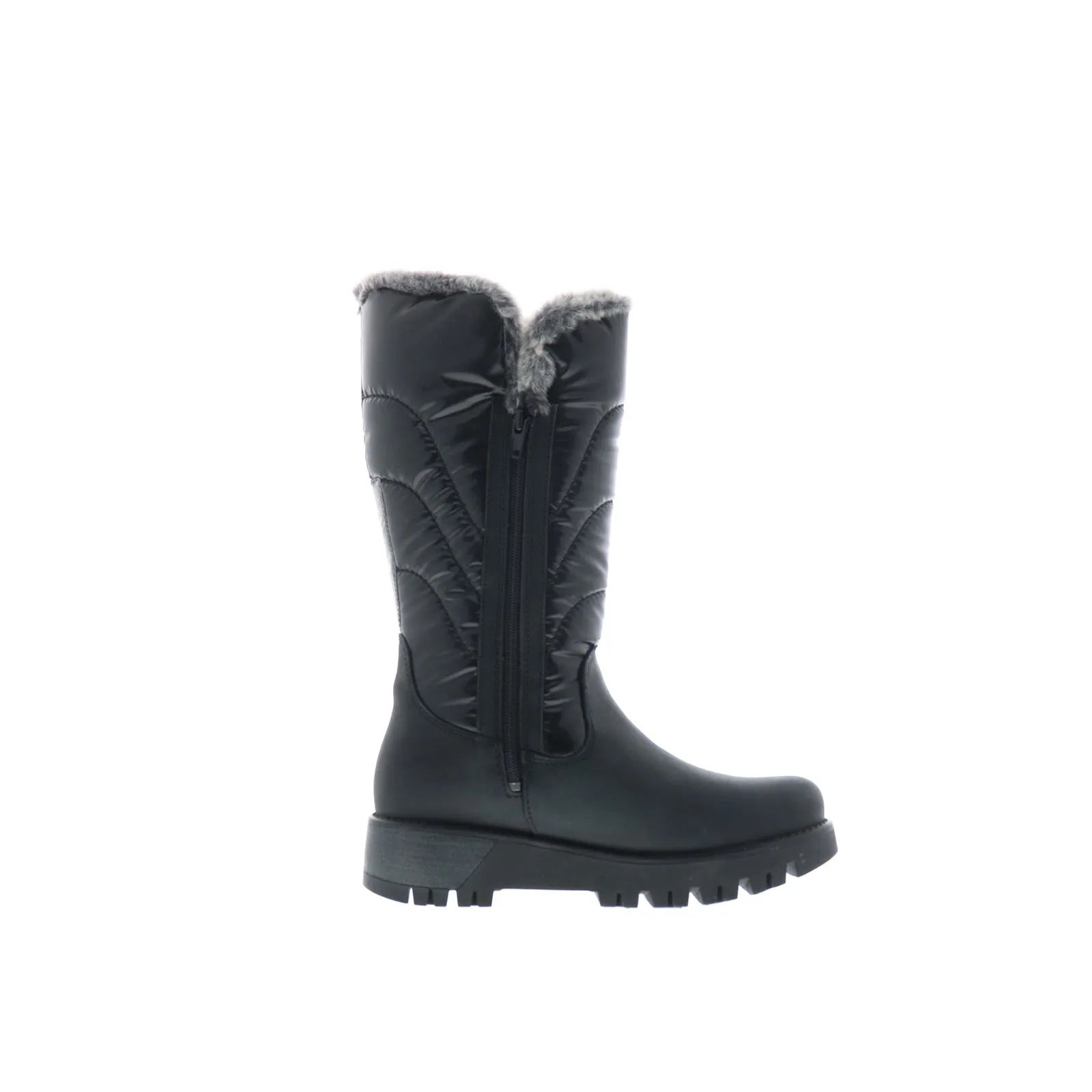 Bos. & Co. Astrid Womens Black Leather Zipper Casual Dress Boots Farmer
