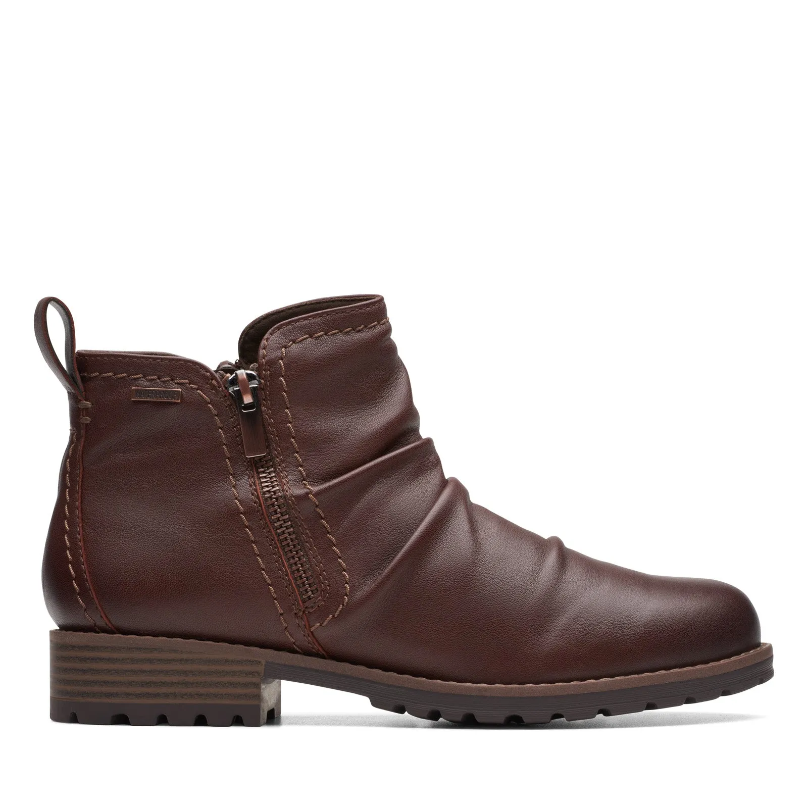 Leather Material High Arch Clarks Aspra Walk Waterproof 26175204 Womens Brown Ankle & Booties Boots
