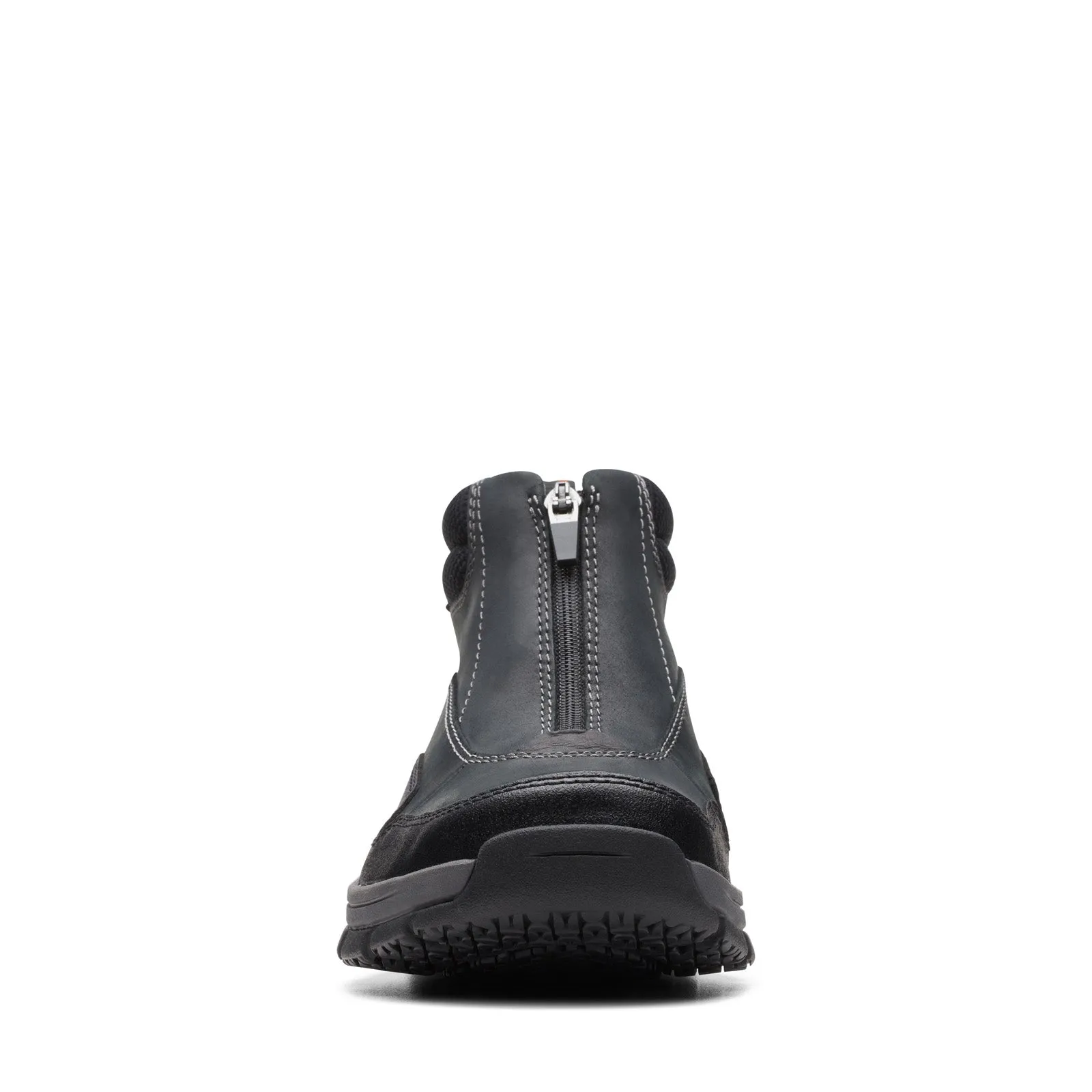 Clarks Walpath Zip 26174565 Mens Black Wide Leather Casual Dress Boots Urban Outfit Padded collar