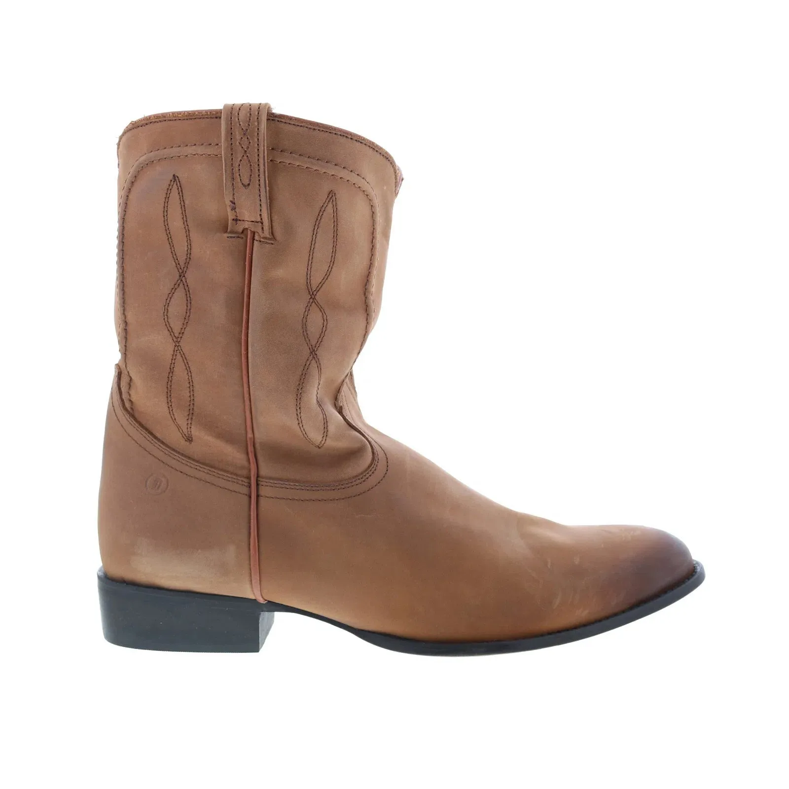 Dingo Hondo Boot DI-846 Mens Brown Leather Slip On Western Boots Built Tough Elastic Sides