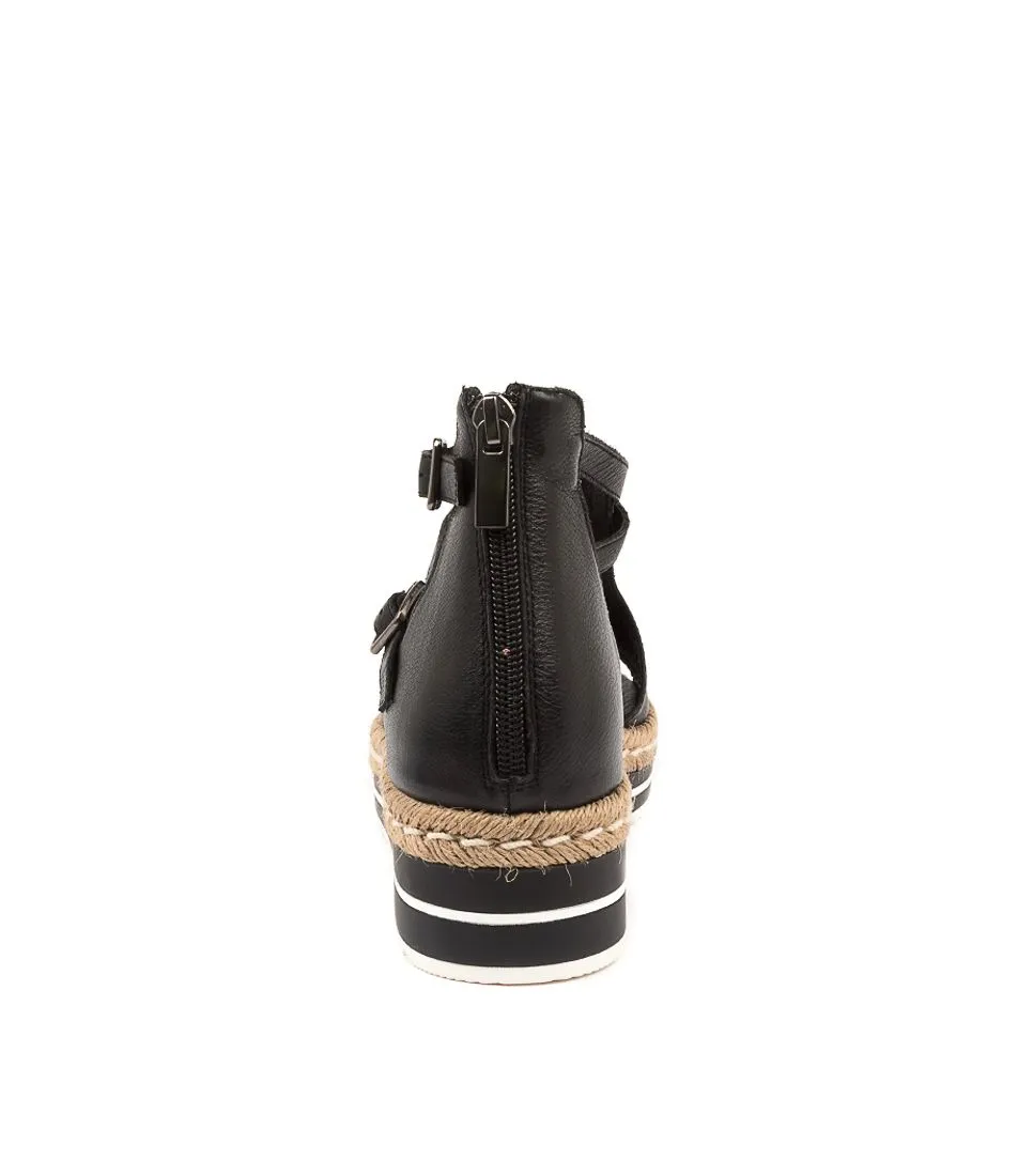 DJANGO & JULIETTE ALEXYS BLACK Stylish and Practical Casual Outdoor Shoes