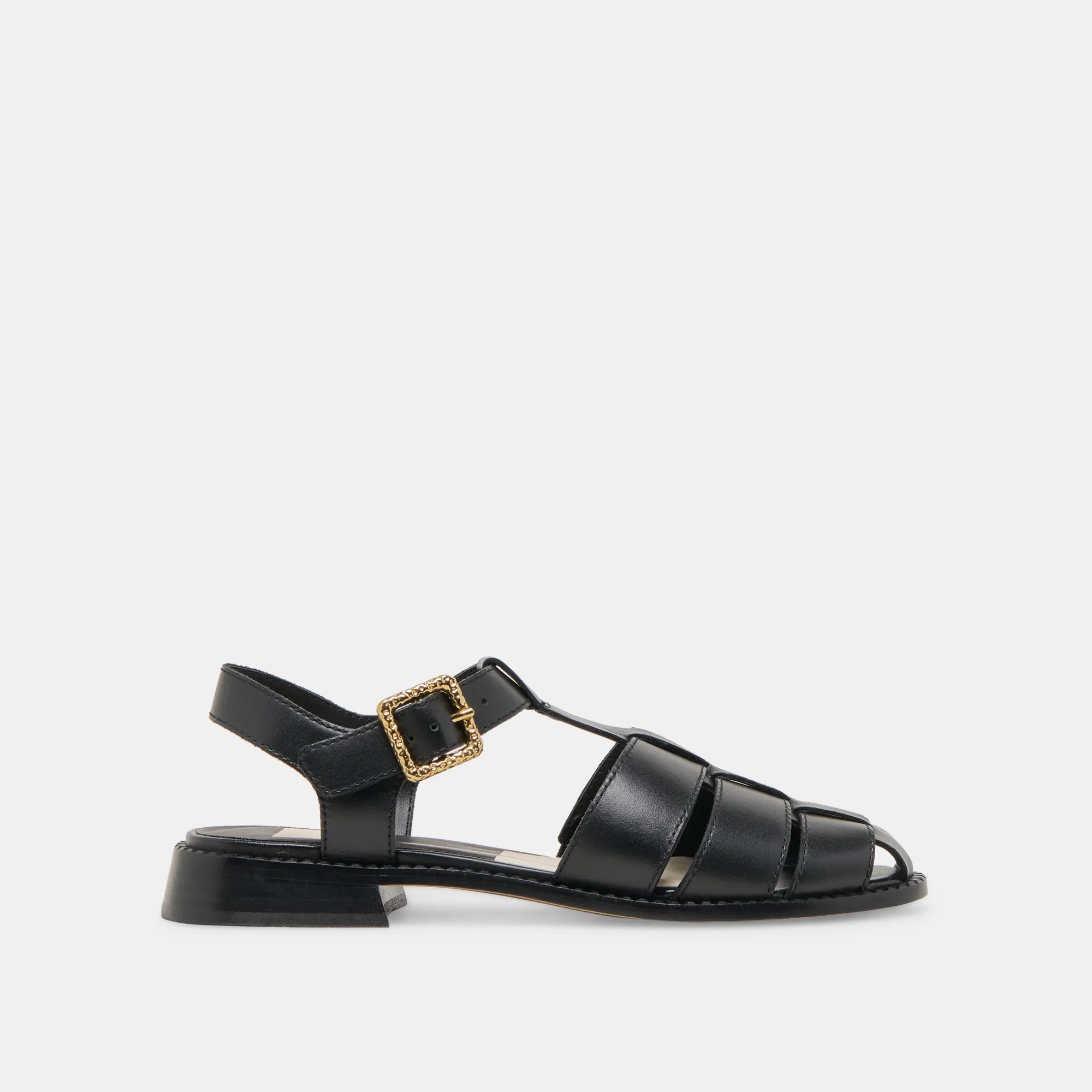 HOLIS SANDALS BLACK LEATHER Body Align Party Pop