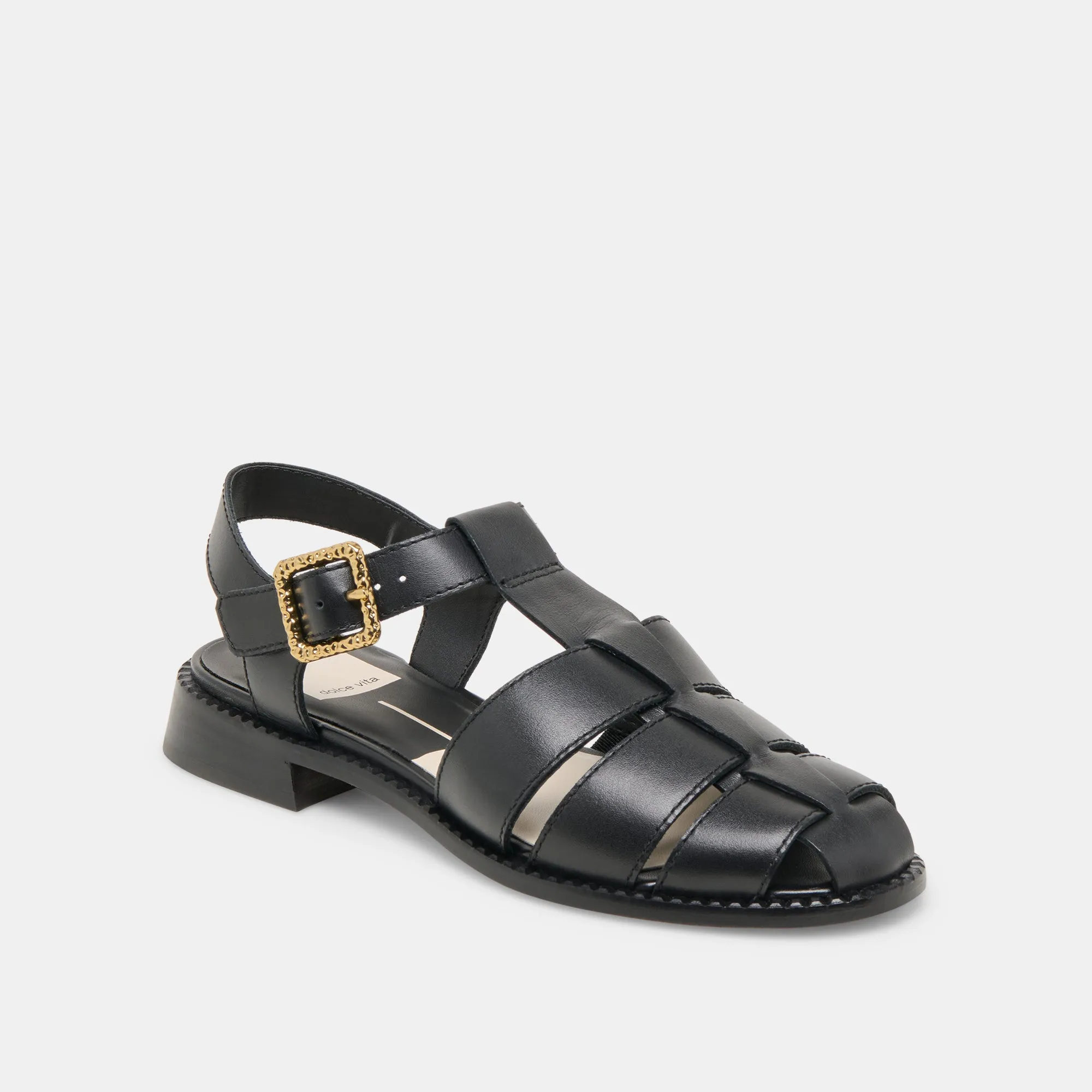 Street Cool HOLIS SANDALS BLACK LEATHER