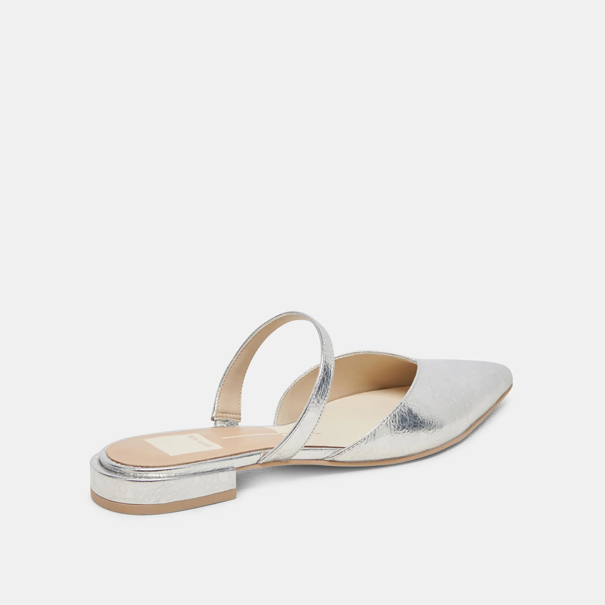 Family Time KANIKA WIDE FLATS SILVER DISTRESSED LEATHER