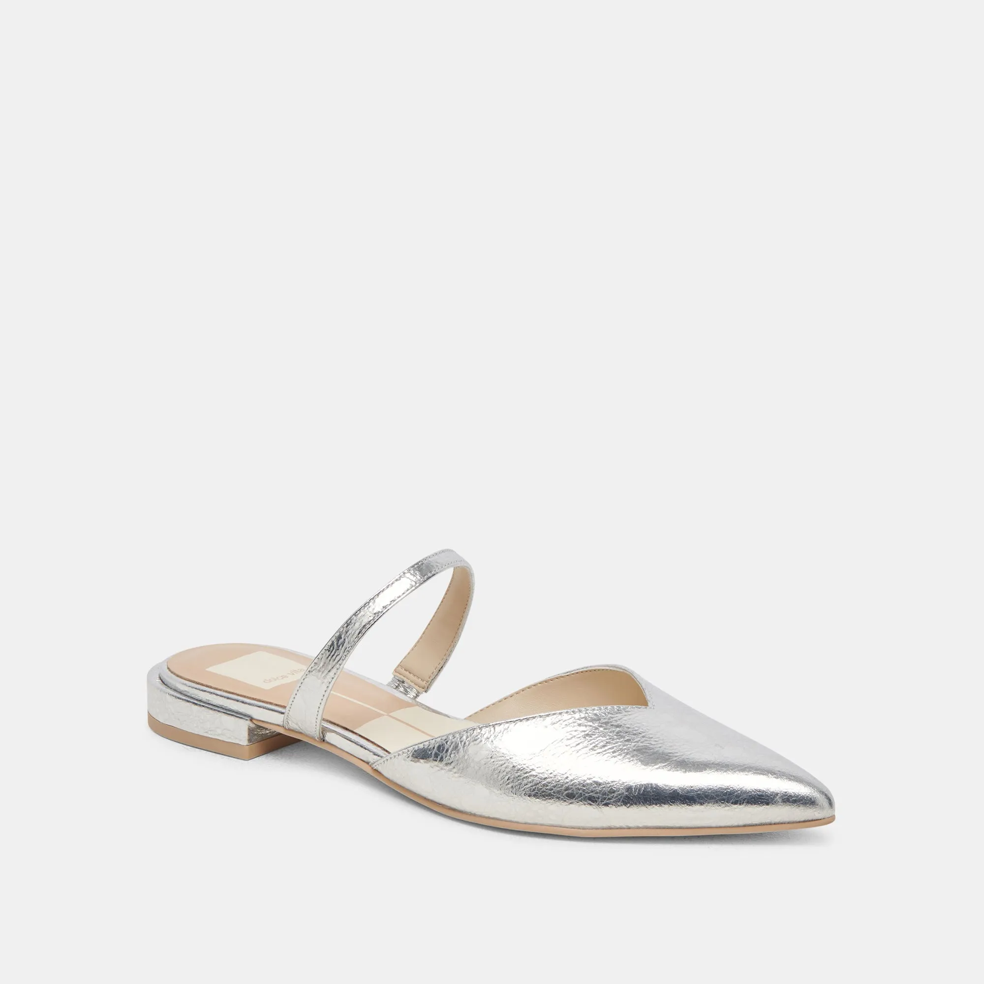 KANIKA WIDE FLATS SILVER DISTRESSED LEATHER Roof Top Space Save