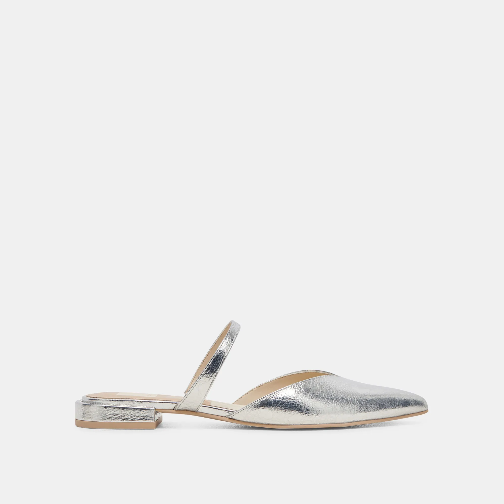 KANIKA WIDE FLATS SILVER DISTRESSED LEATHER Lace Up