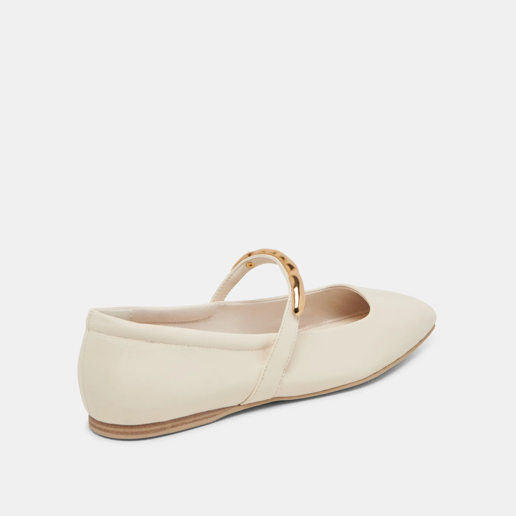 RADYA BALLET FLATS CREME LEATHER Cotton Feel