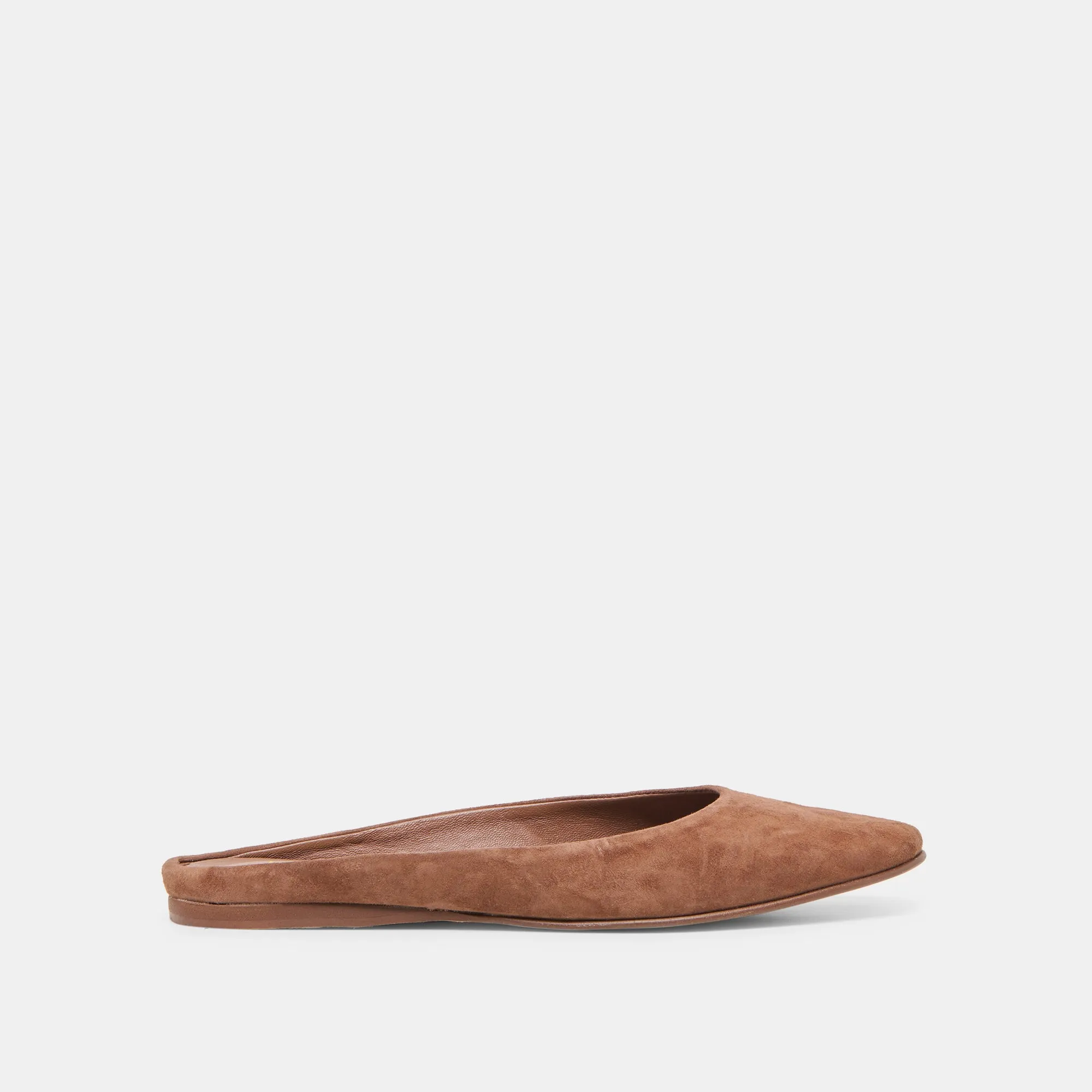 Shop Glow EILA FLATS DK BROWN SUEDE