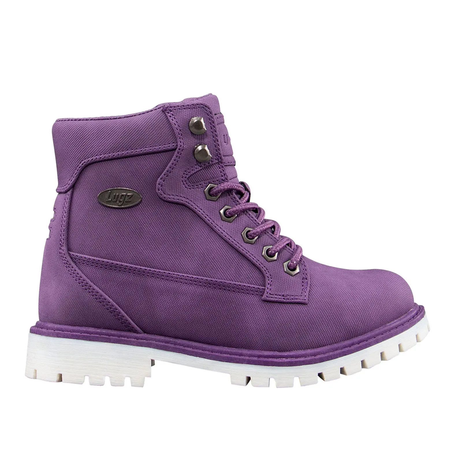 Lugz Mantle HI WMANTLHD-5116 Womens Purple Canvas Casual Dress Boots Biking Trip