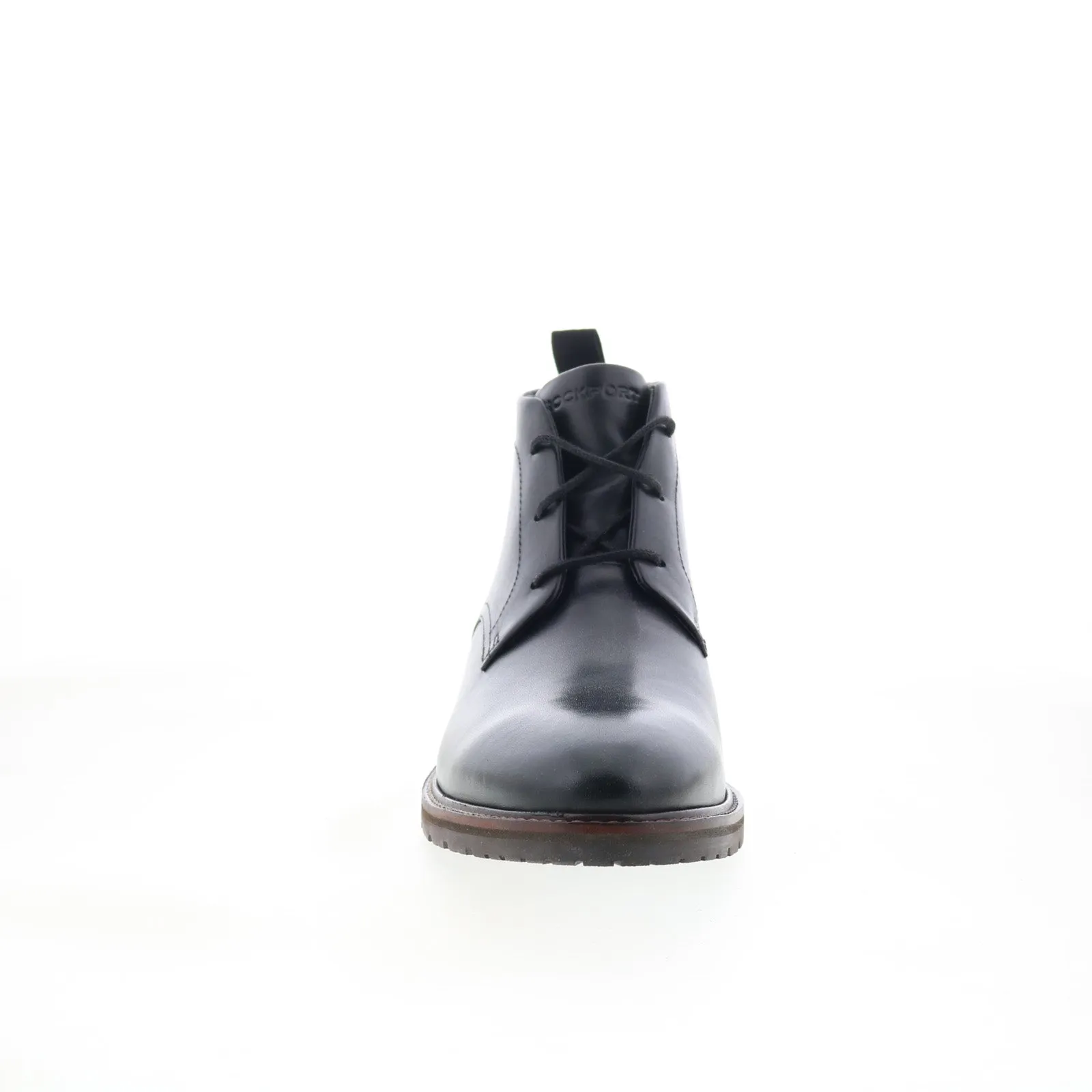 Comfortable ankle Synthetic Upper Rockport Caspe RMCASPE Mens Black Wide Leather Lace Up Chukkas Boots