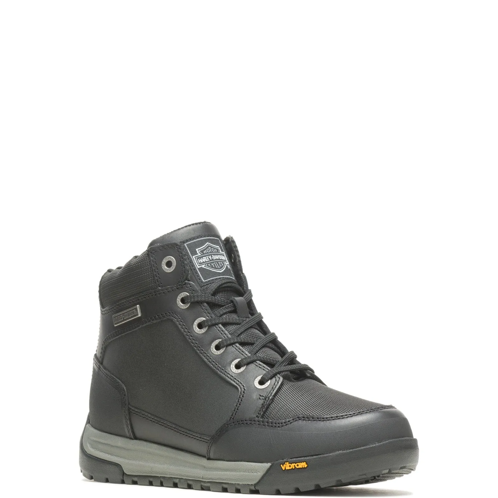 Harley-Davidson Gillham D96252 Mens Black Leather Motorcycle Boots Quality Sole Travel Friendly