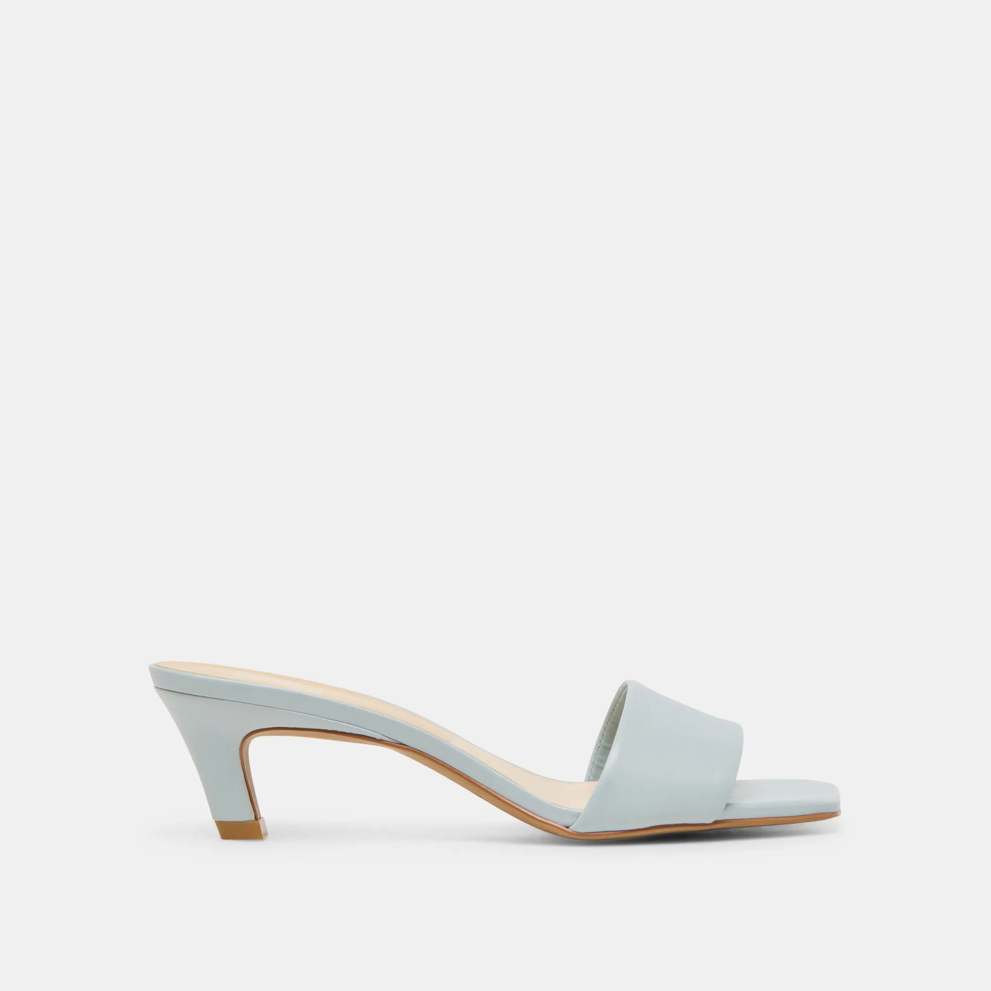 REXA HEELS ICE BLUE LEATHER Classic Black Heels