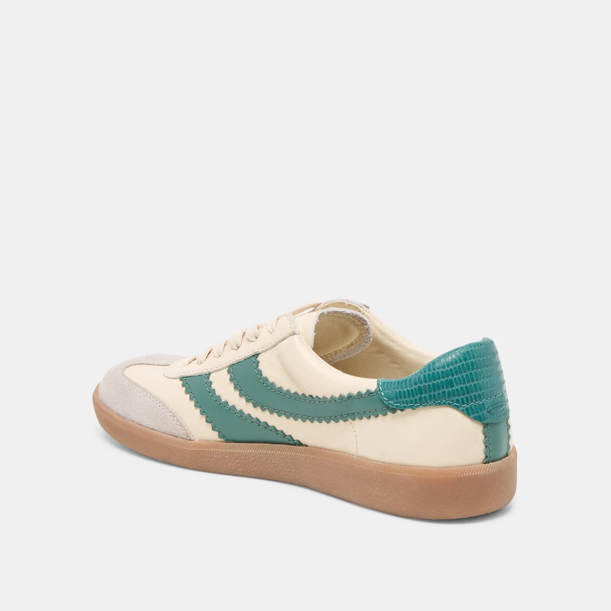 Sporty Design MERIT SNEAKERS WHITE GREEN LEATHER