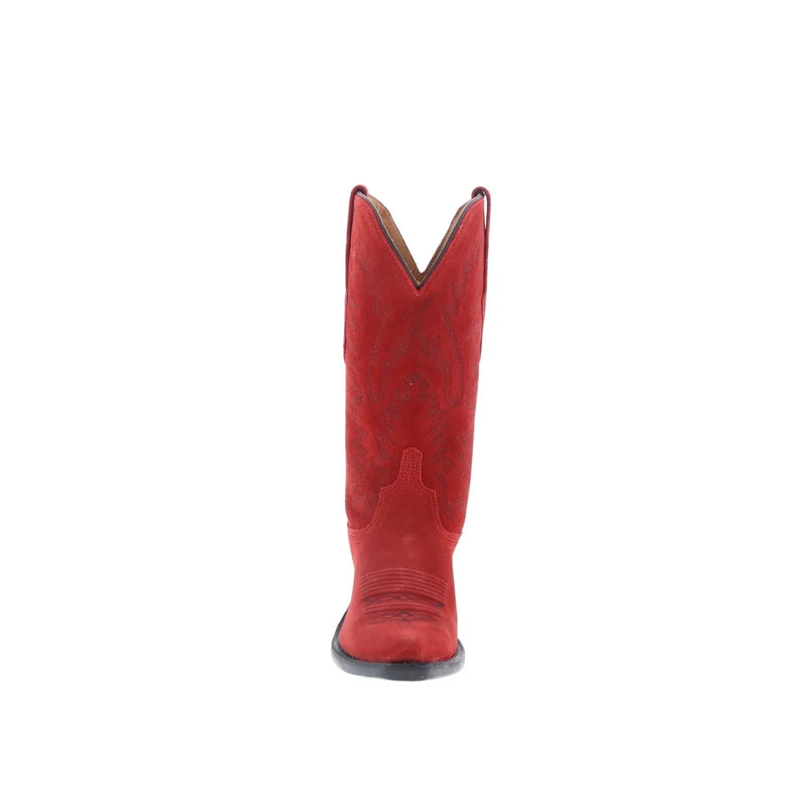 All-Season Wear Jama Old West LF1519 Womens Red Suede Slip On Cowboy Western Boots