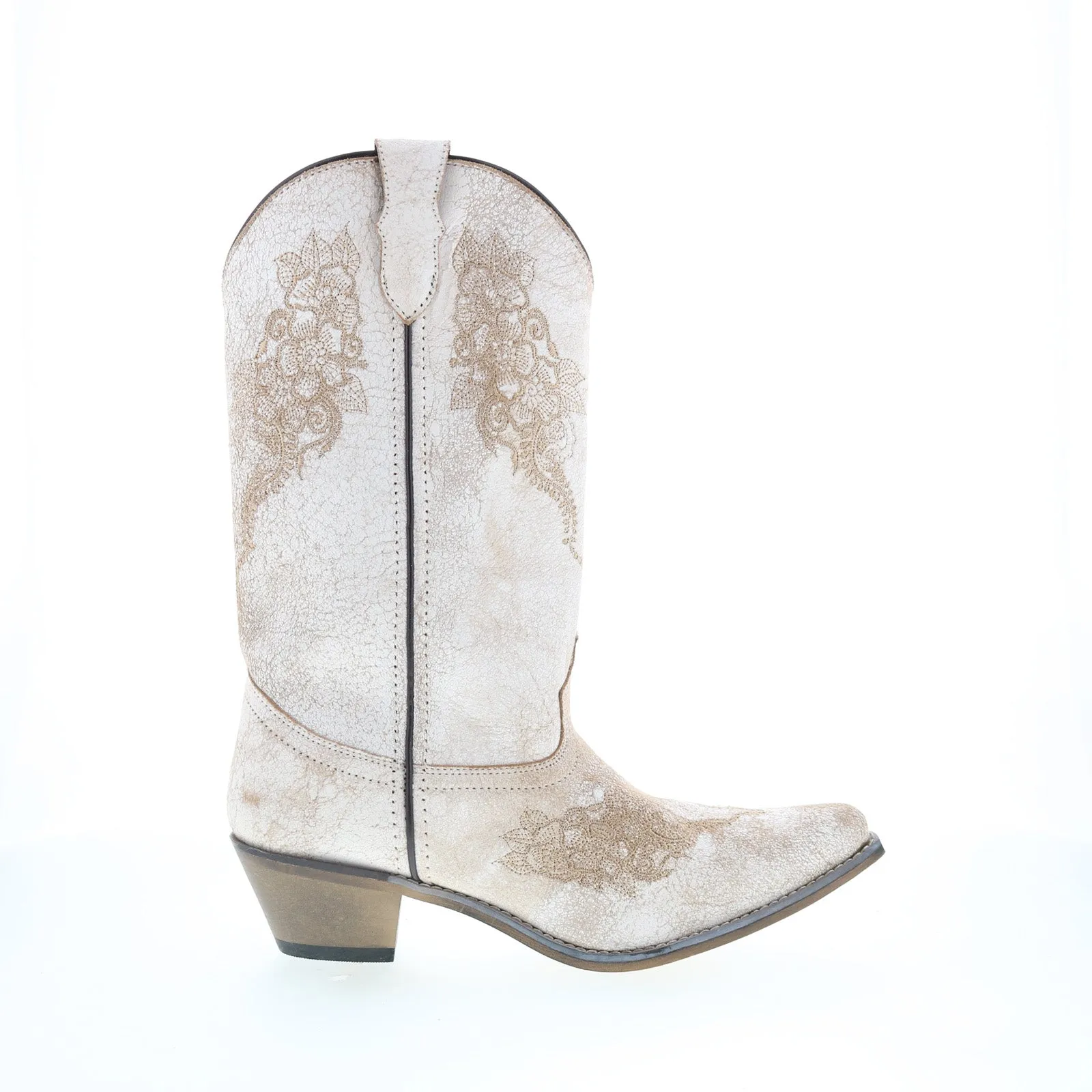 Cold-resistant Seamless Fit Smoky Mountain Boots SRA-280 Womens White Leather Western Boots